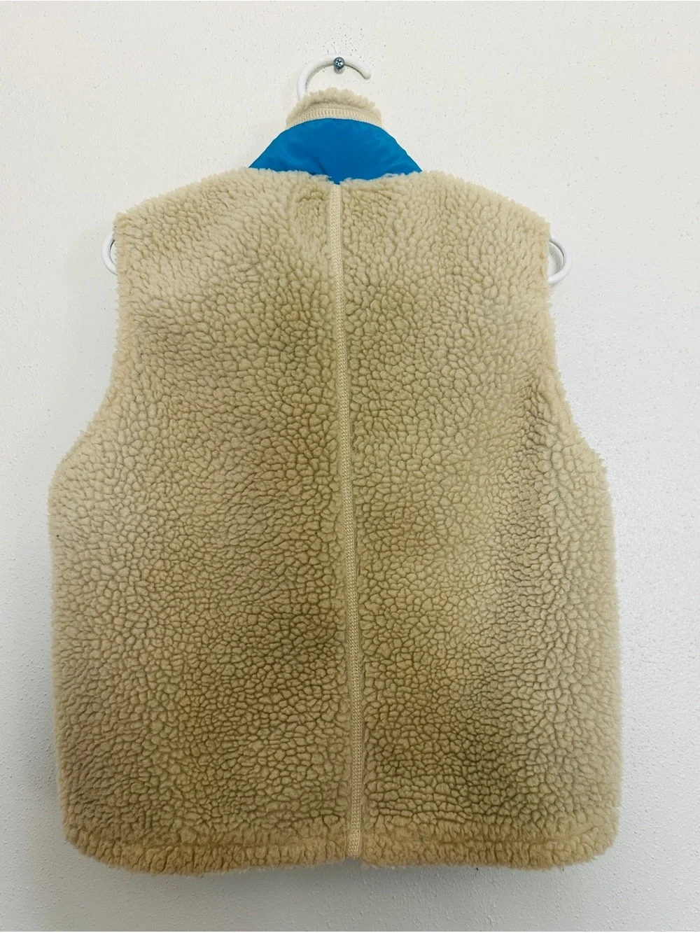 Patagonia Kids Retro-X Fleece Vest Cream Blue Size XS 5-6